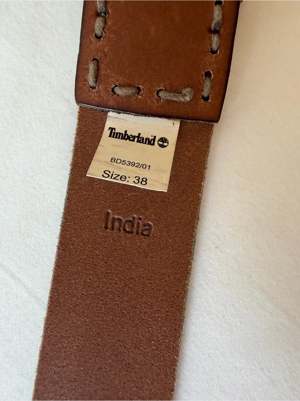 Timberland Brown Genuine Leather Belt Men’s Size 38